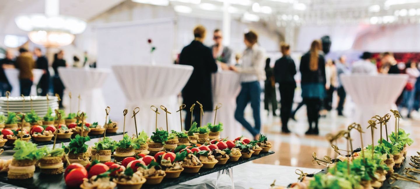 Event catering with canapés