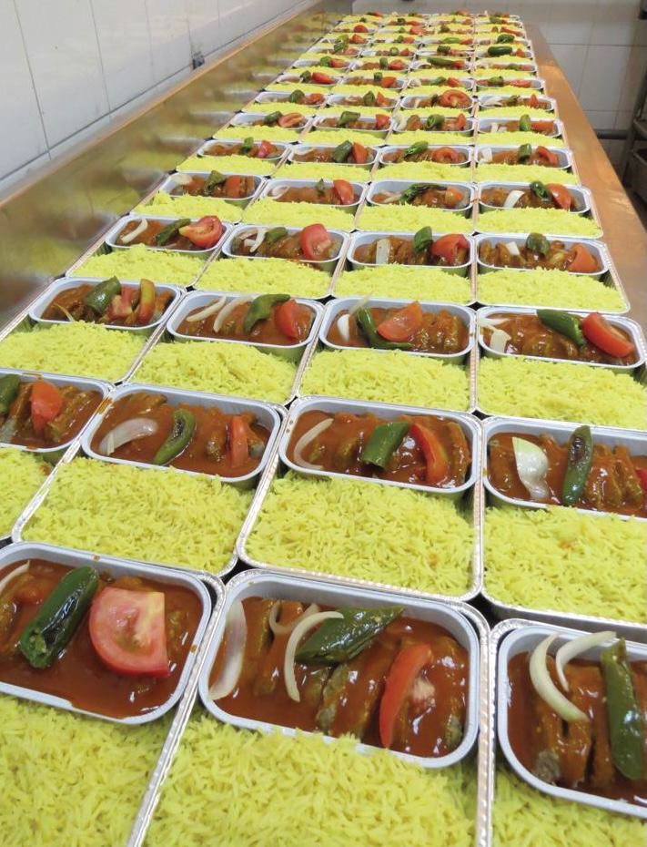 Packed meal trays
